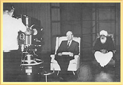 Kirpal Singh during a television interview in the USA