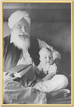 Kirpal Singh with a child