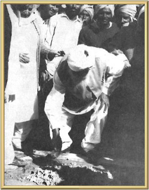 The Master begins the work on the huge lake by starting the foundation.