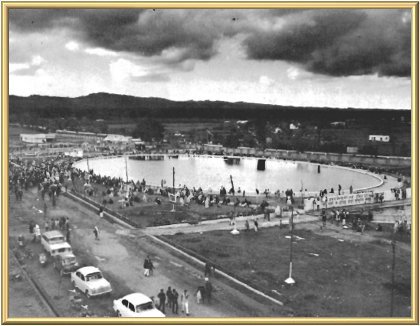 The pool on the morning of the Birthday.