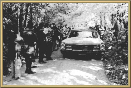 Master driving away by car.